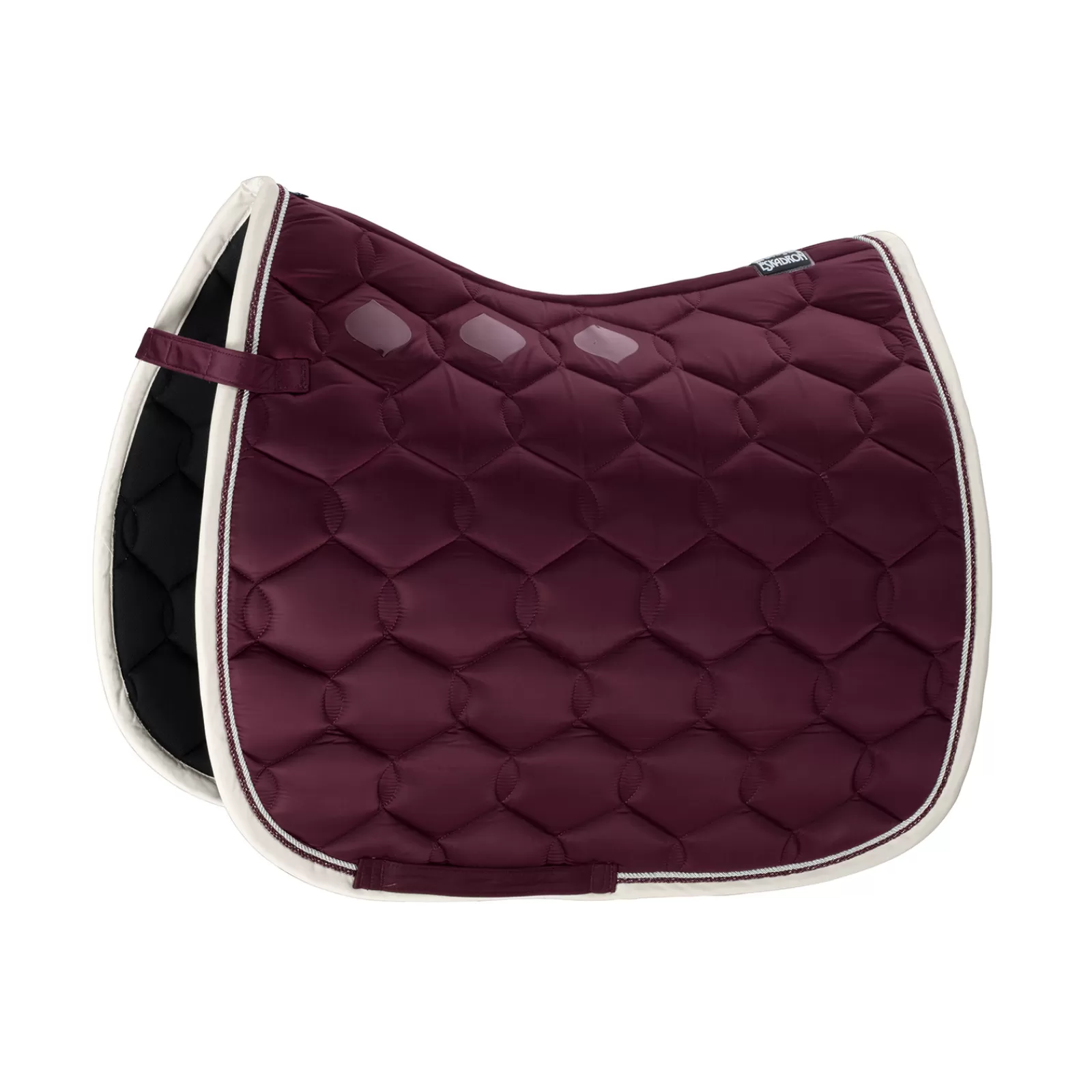 Shop eskadron Glossy Wave Contrast Veelzijdigheidszadeldek Burgundy Dark Red