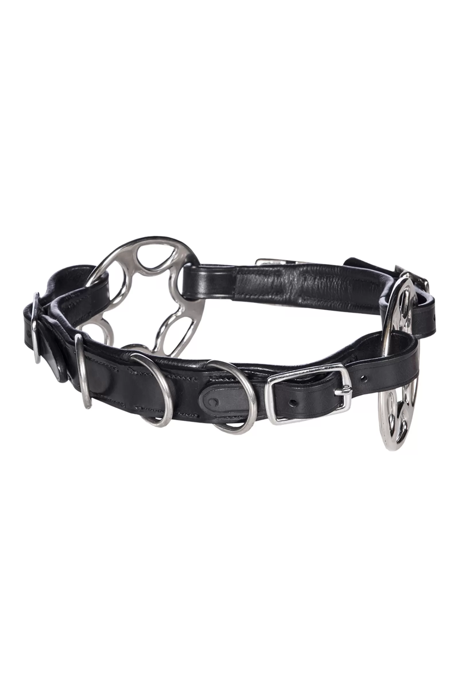 Best Sale fra Caval Kaptoom Neusriem, Engels Leder (System 2), Met Scharen Black