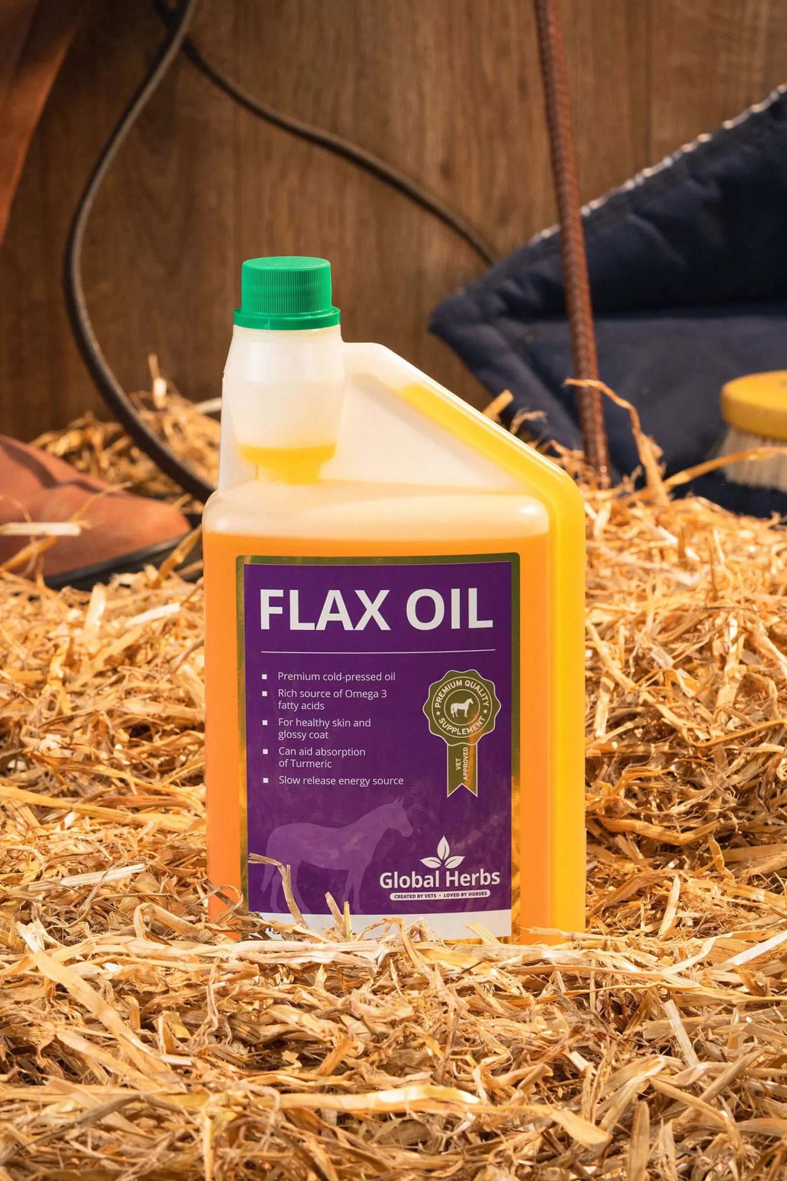 Sale globalherbs Global Herbs Flax Oil, 1 L Niet Gespecificeerd