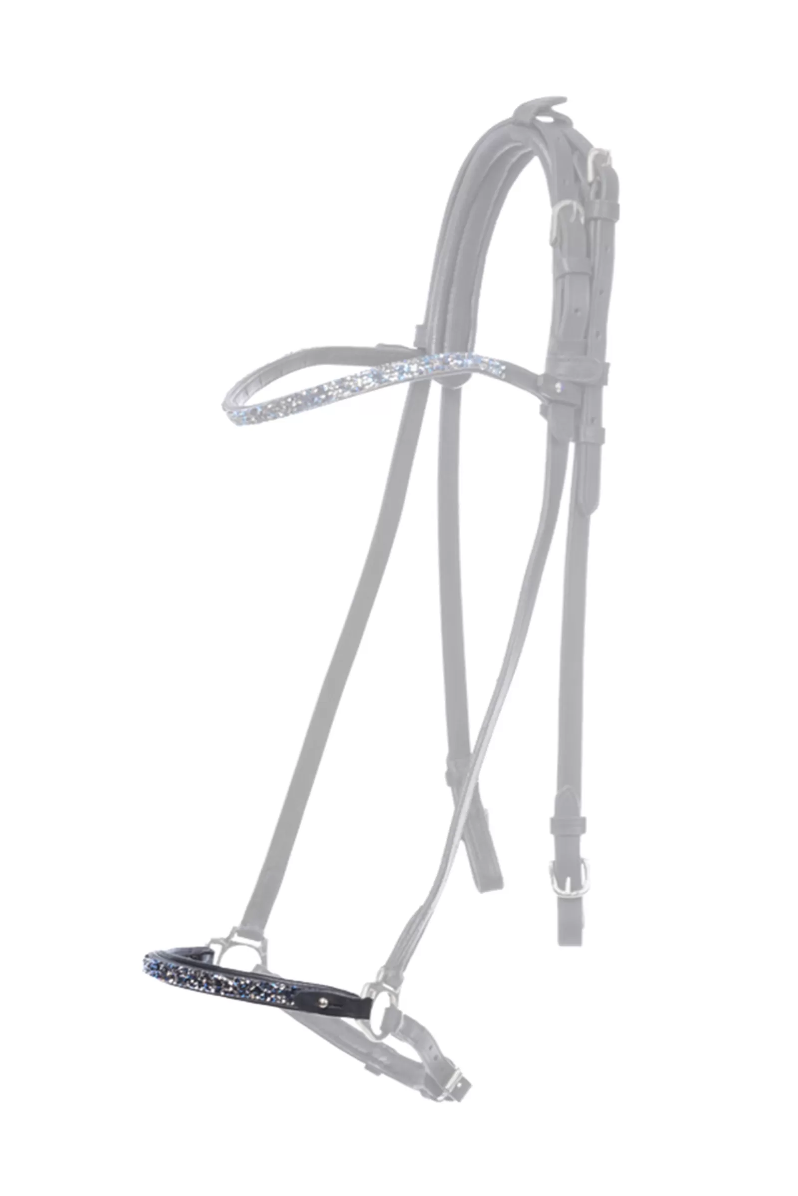 Store kavalkade Blar Dropped Noseband Piece For Kjartan Icelandic Bridle Black/Blue