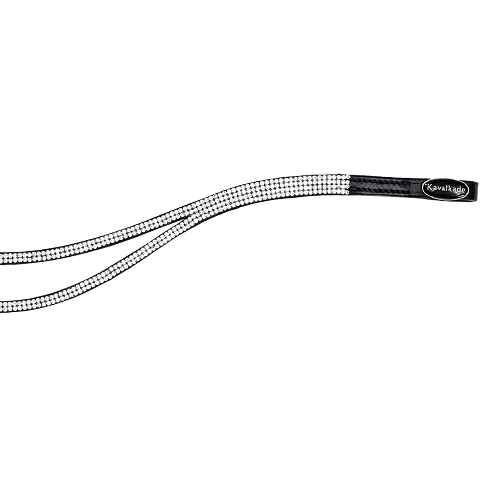 Discount kavalkade Duo Slim Frontriem, Twee Gedeelde Bogen Met Grijze Strass Wh/Ab
