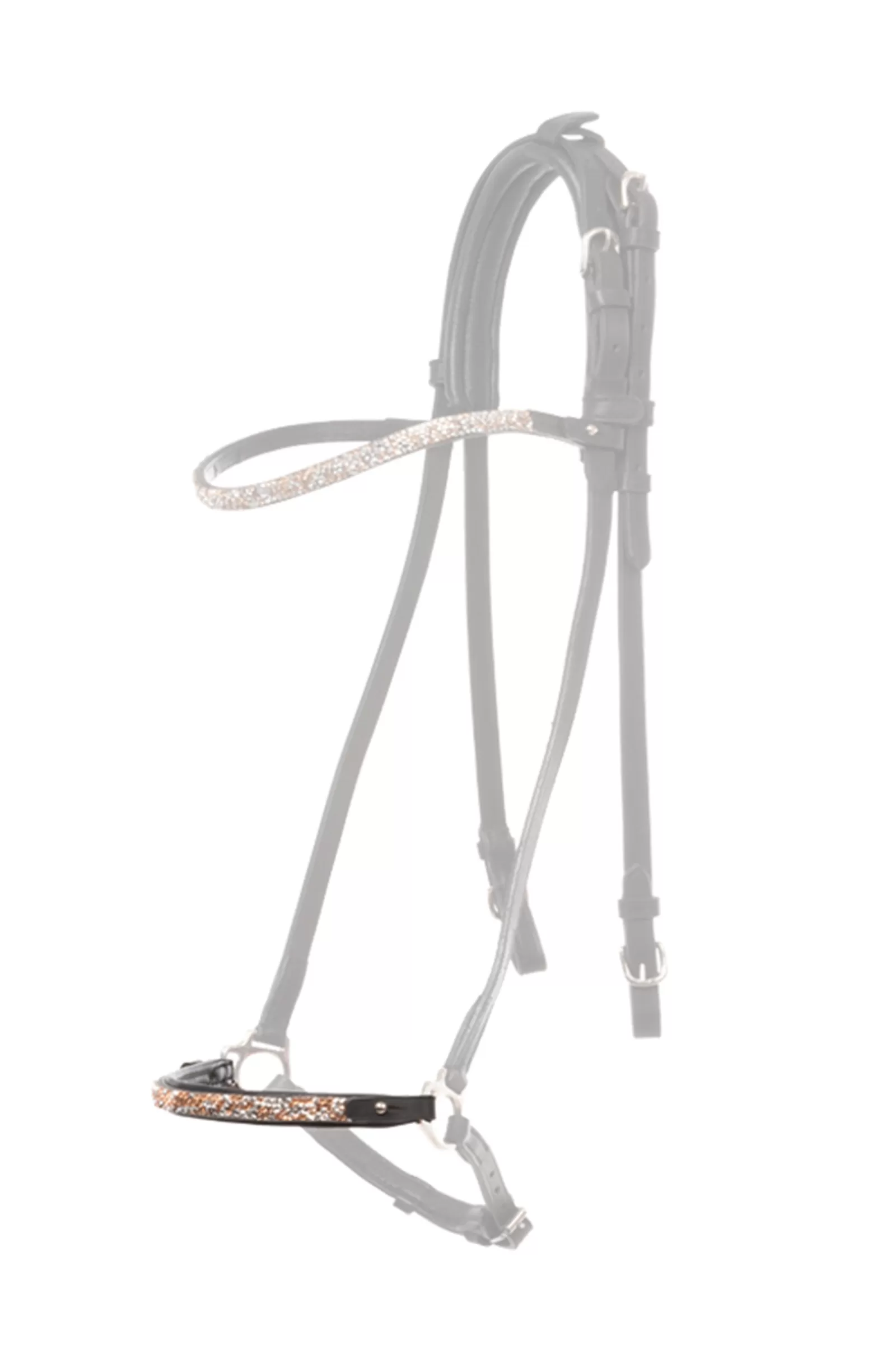 Store kavalkade Ferskja Dropped Noseband Piece For Kjartan Icelandic Bridle Black/Pink