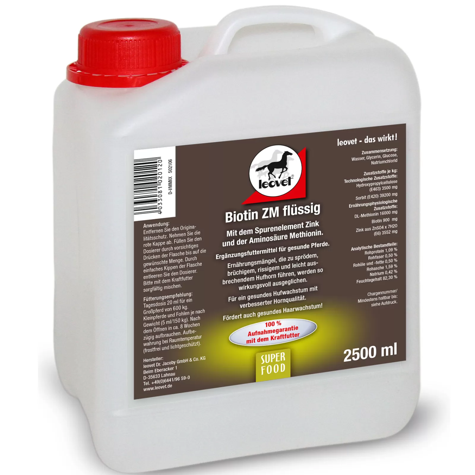 Clearance leovet Biotin Zm Vloeibaar, 2500 Ml Niet Gespecificeerd