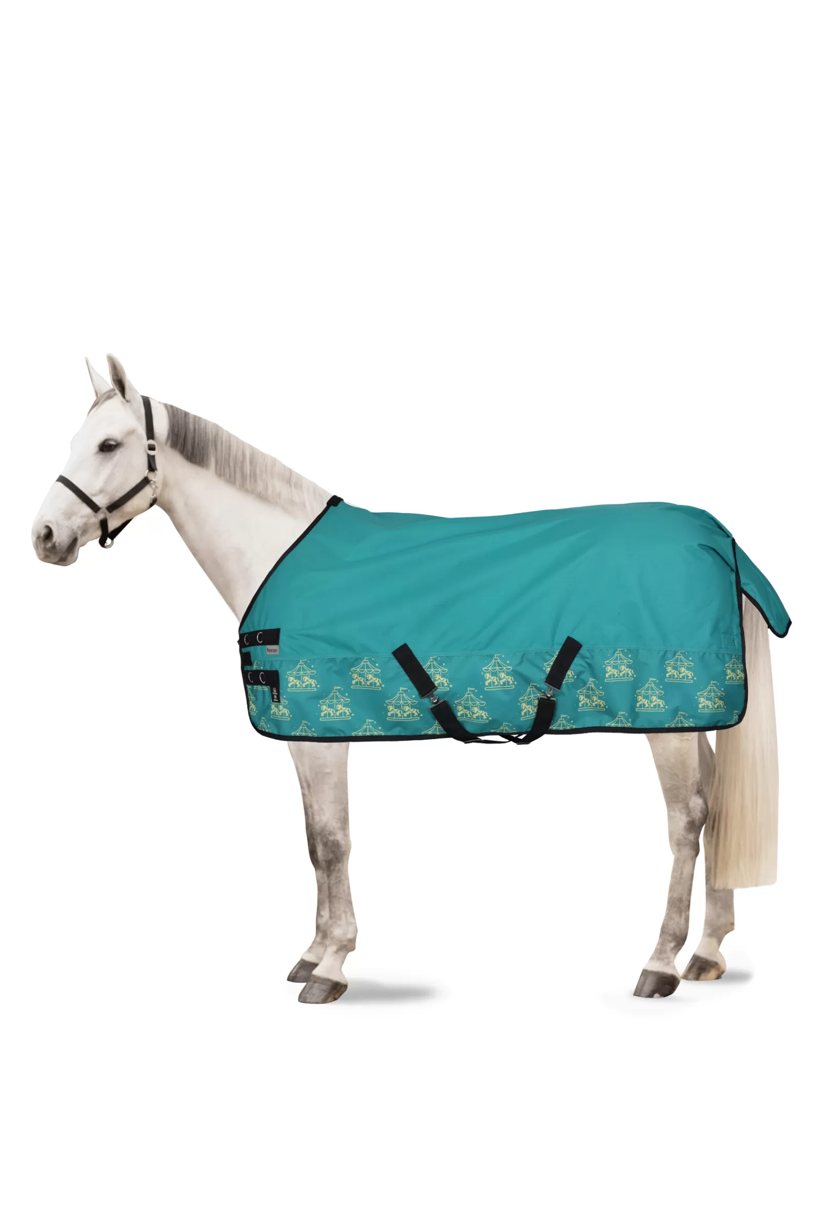 * Magic Carousel Outdoordeken Met Fleece Voering, Pony- Regendekens