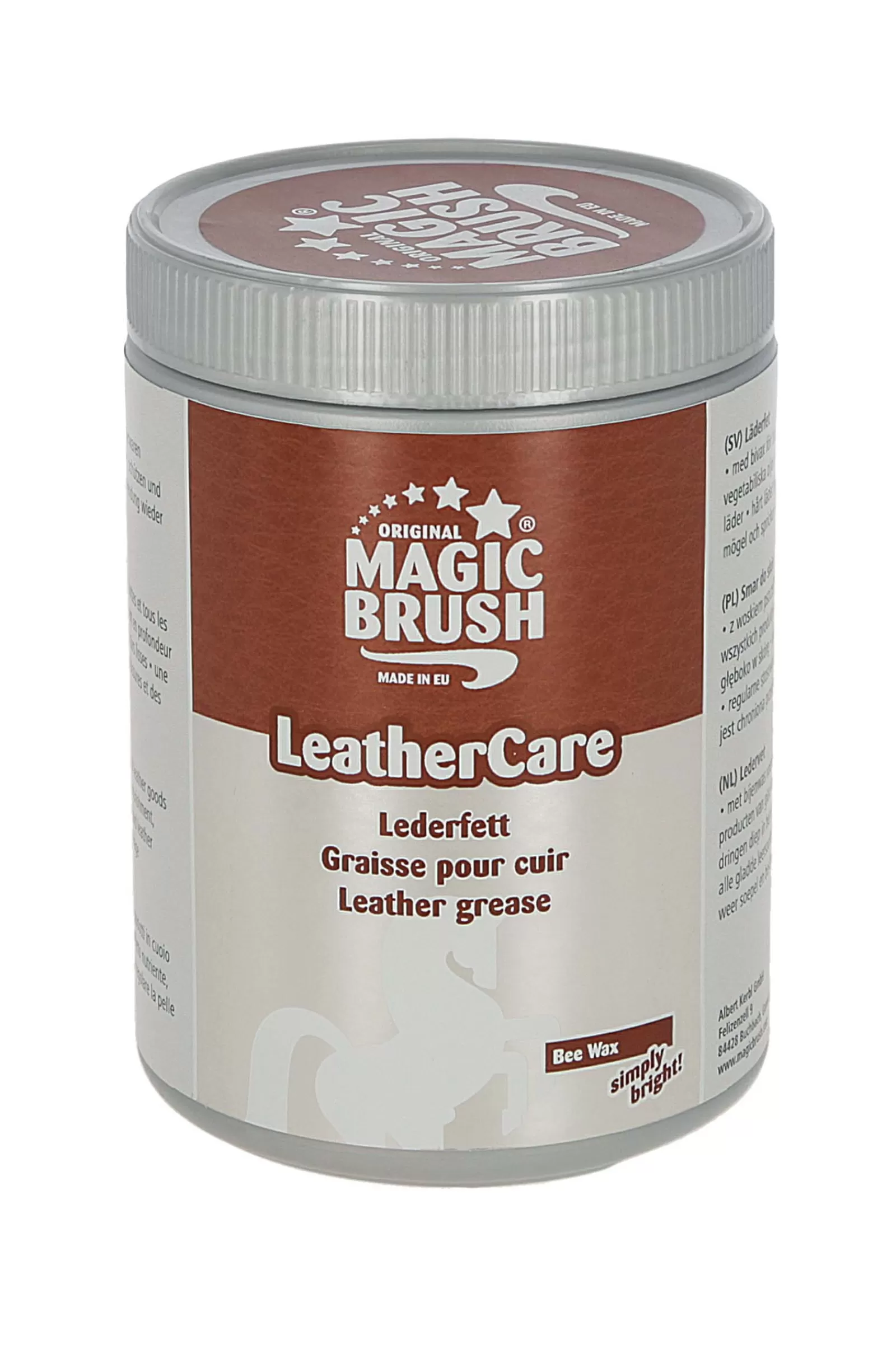 Outlet magicbrush Ledervet, 1L Grey/Brown