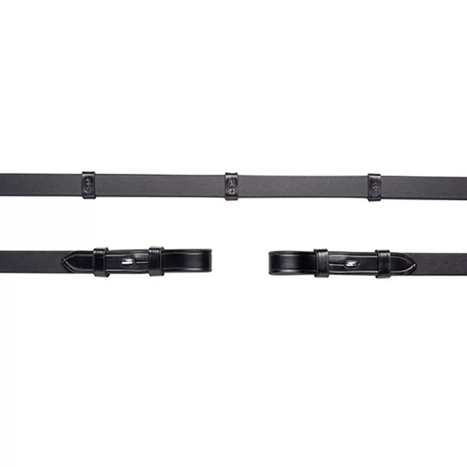 Outlet schockemohle Leren Teugels, Haken, 16 Mm, 5 Stoppers, Geen M Black/Silver