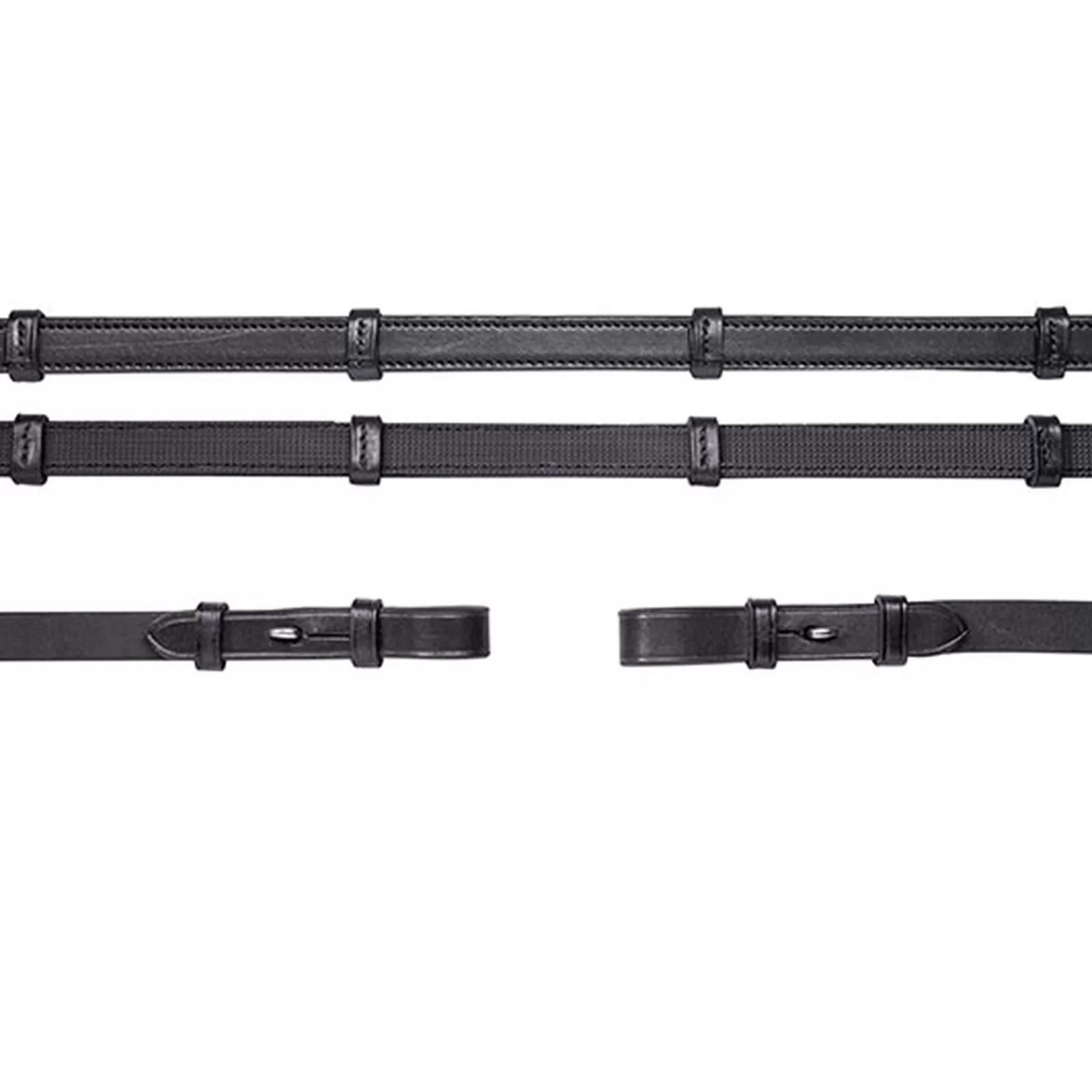 schockemohle Leren Teugels (Rubber Inwendig), Teugels Voor Stang&Trens Hoofdstel Basic- Hulpteugels & Longeerhulp