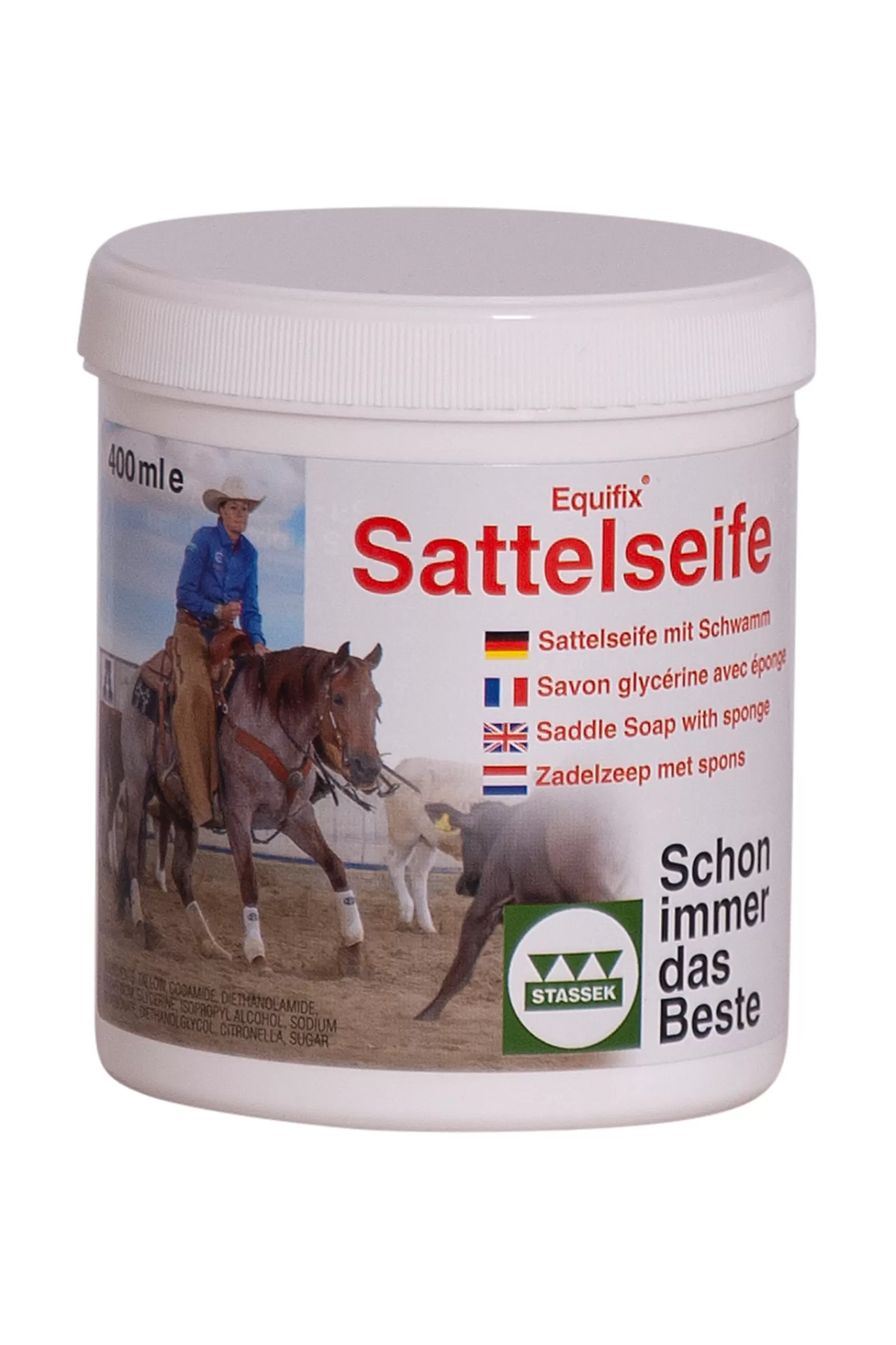 New stassek Equifix Zadelzeep, 400 Ml Or/B