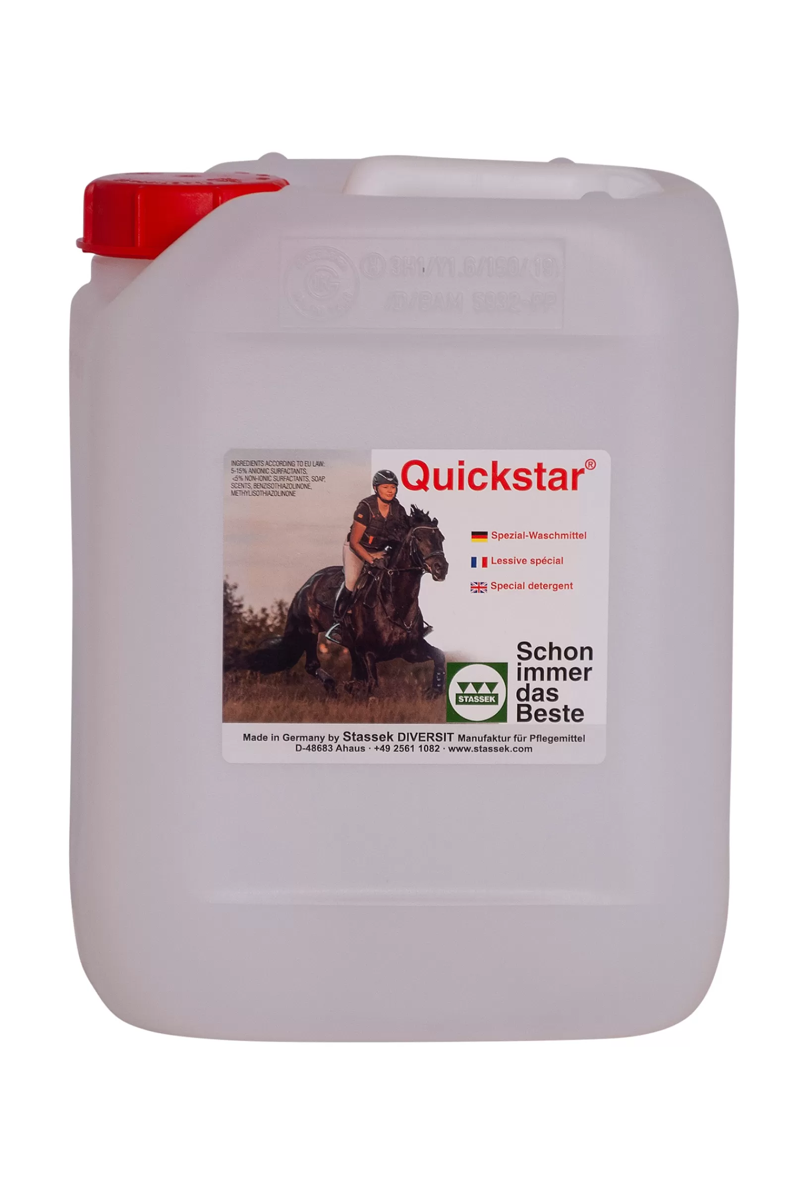 New stassek Quickstar Leder En Wol Verzorgings- En Reinigingsmiddel, 5 Liter Clear