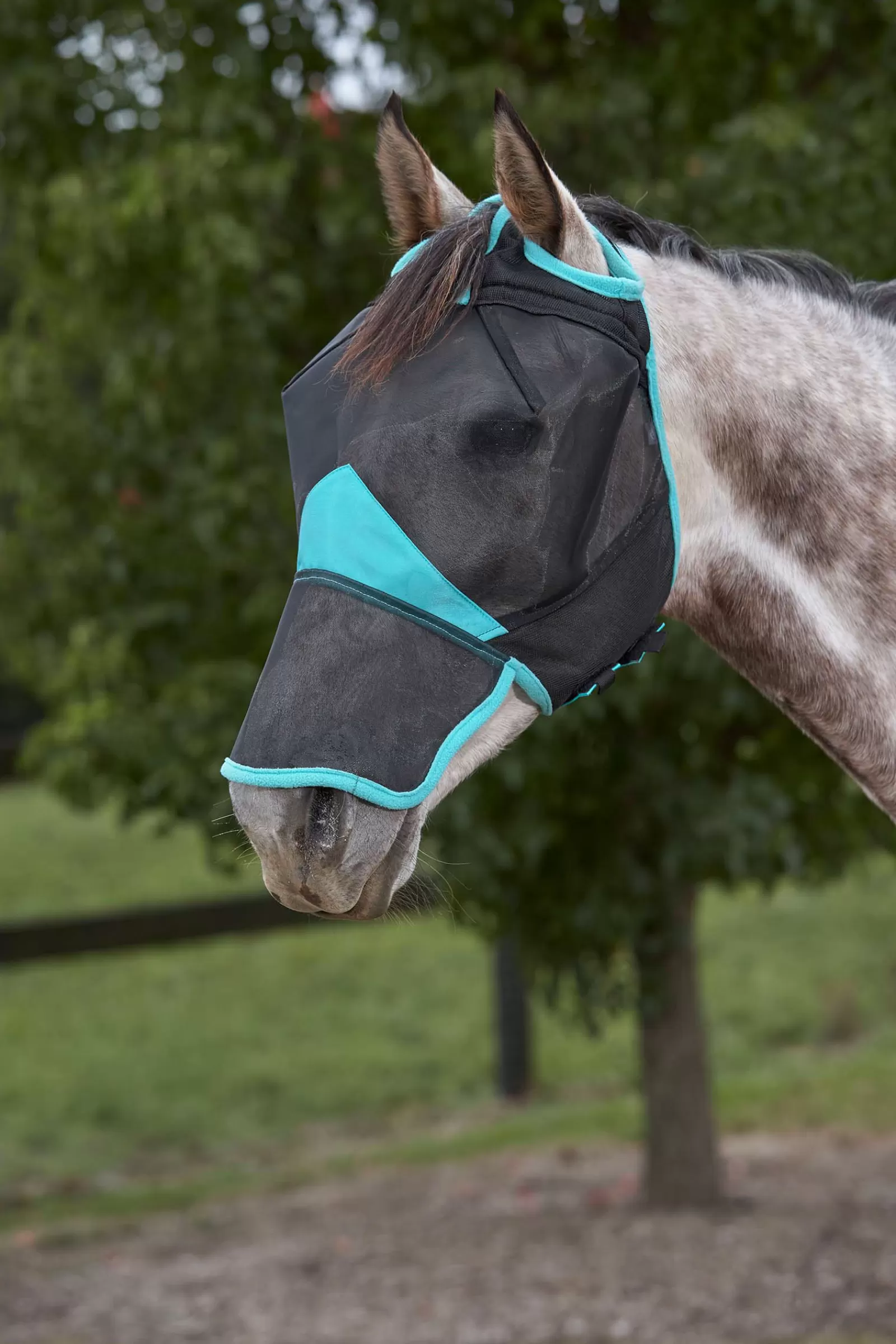 weatherbeeta Comfitec Deluxe Fine Mesh Mask With Nose- Vliegenmaskers & Vliegenfrontriemen